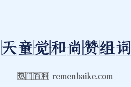 天童觉和尚赞组词是什么意思的图片